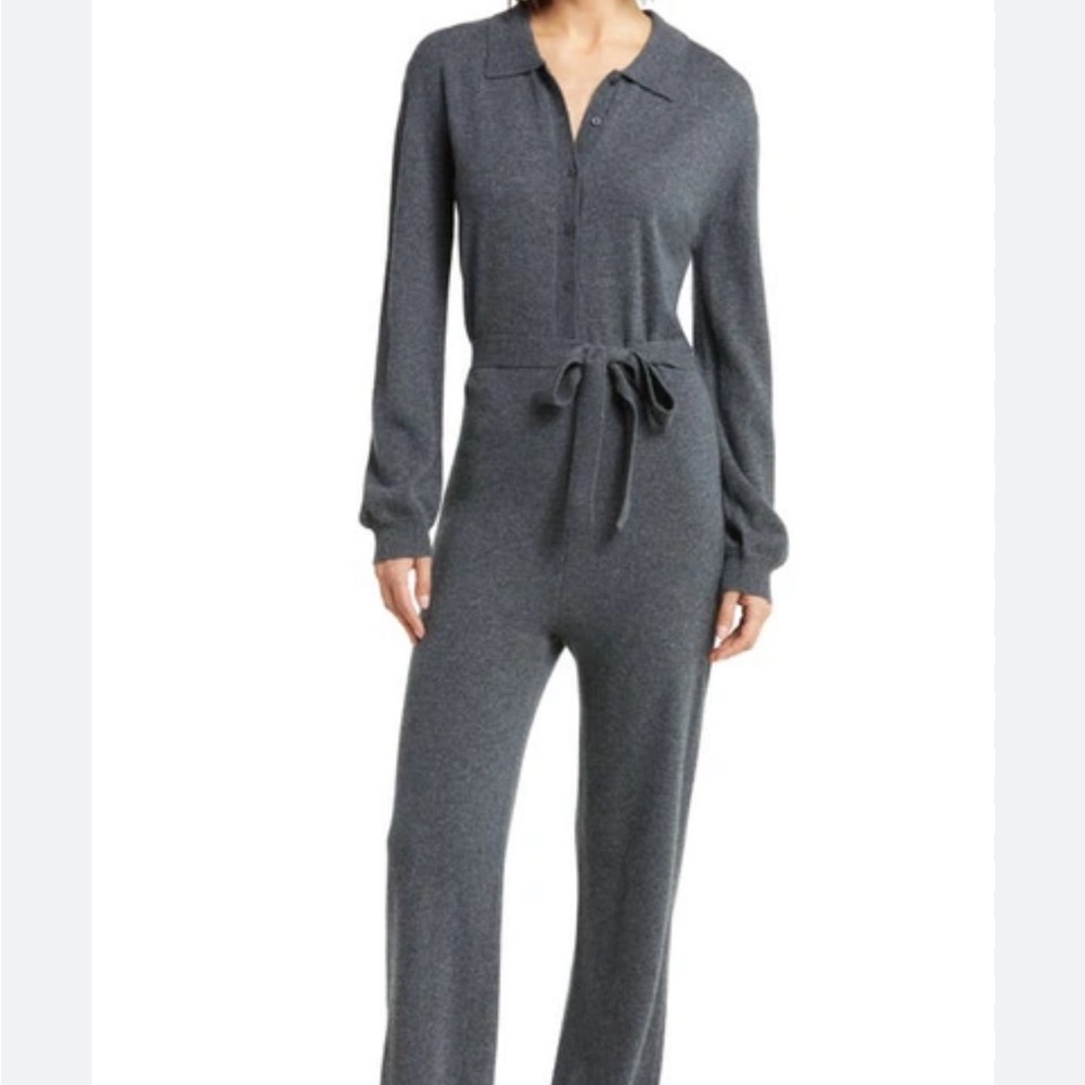 Nordstrom Charcoal Knit Jumpsuit